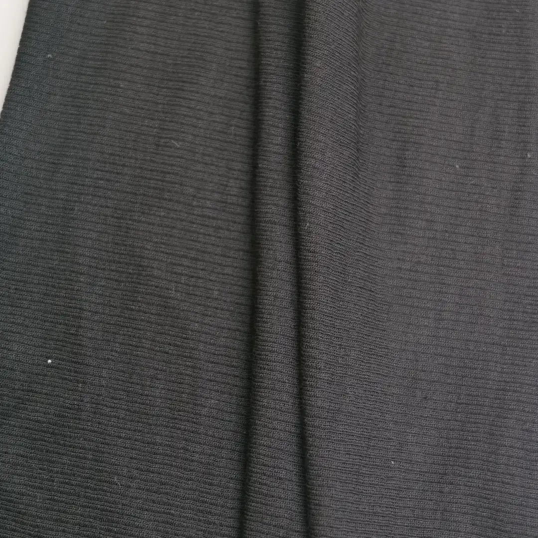 China Fabric for Yoga Clothes,Ladies Vest ,Knitted Jacket ,T-shirt ,Polo T-shirt  Rib Knit Fabric Modal Spandex black color buy from China wholesaler bulk order at wholesale price free worldwide shipping Alibaba