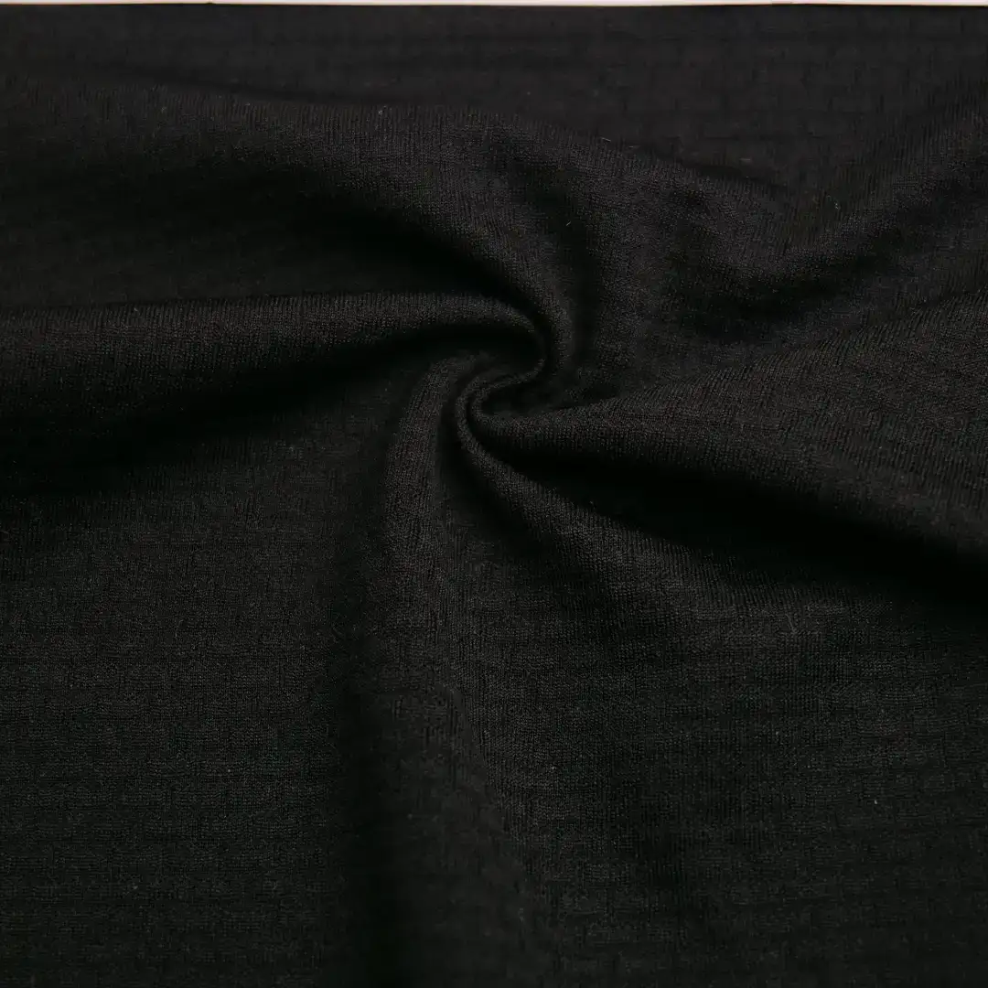 China Fabric for Shirt,T-Shirt Interlock Knit Fabric Polyester black color buy from China wholesaler bulk order at wholesale price free worldwide shipping Alibaba