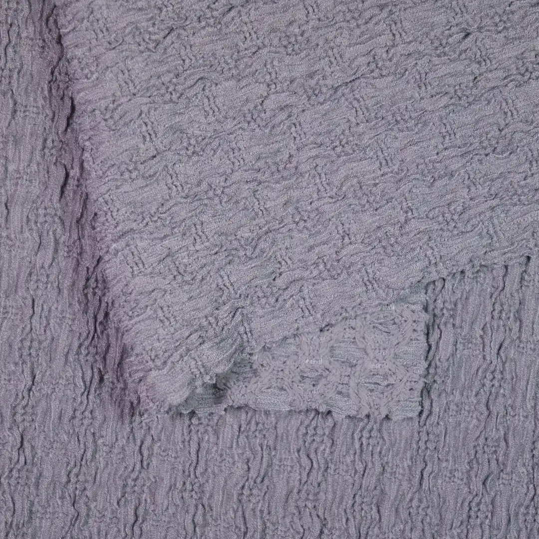China Fabric for Blouse,Skirt Weft Jacquard Knit Fabric Polyester Spandex grey color buy from China wholesaler bulk order at wholesale price free worldwide shipping Alibaba