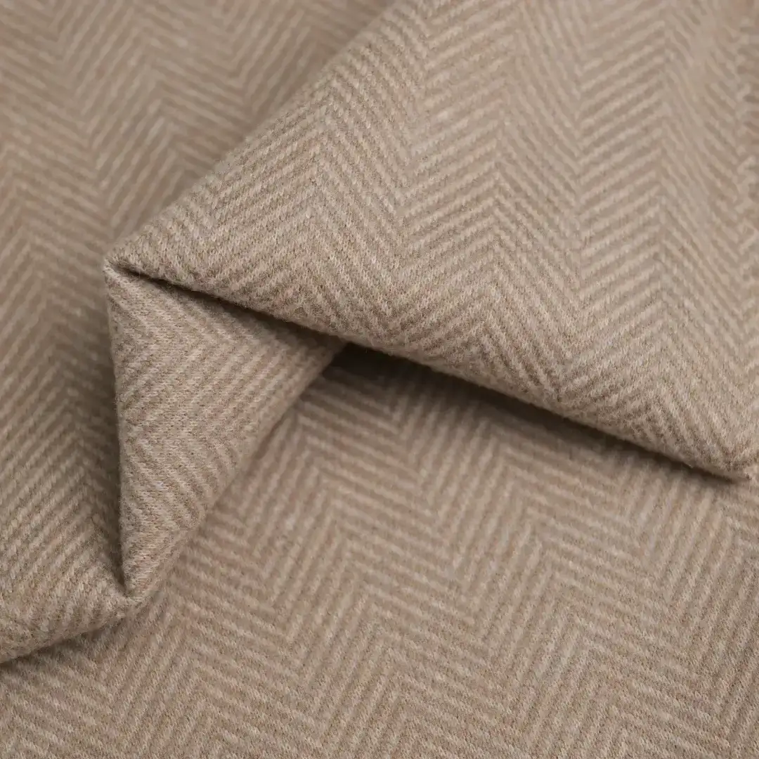 China Fabric for Jackets,Trench Coat,Overcoat Bristled fabric Knit Fabric Polyester Rayon Khaki color buy from China wholesaler bulk order at wholesale price free worldwide shipping Alibaba
