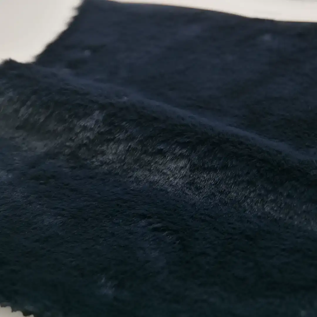 China Fabric for Crop Top Pullover ,Women's Pants  Tricot Brush Knit Fabric Polyester Dark blue-gray color buy from China wholesaler bulk order at wholesale price free worldwide shipping Alibaba