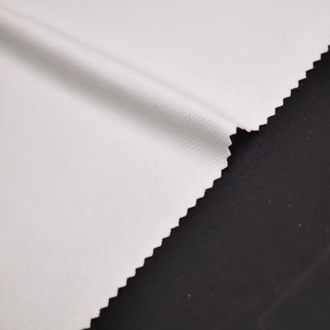China Fabric for T-Shirt,Round Neck Pullover ,Sweatshirt,Tracksuits Birdeye Mesh Knit Fabric Polyester Spandex white color buy from China wholesaler bulk order at wholesale price free worldwide shipping Alibaba