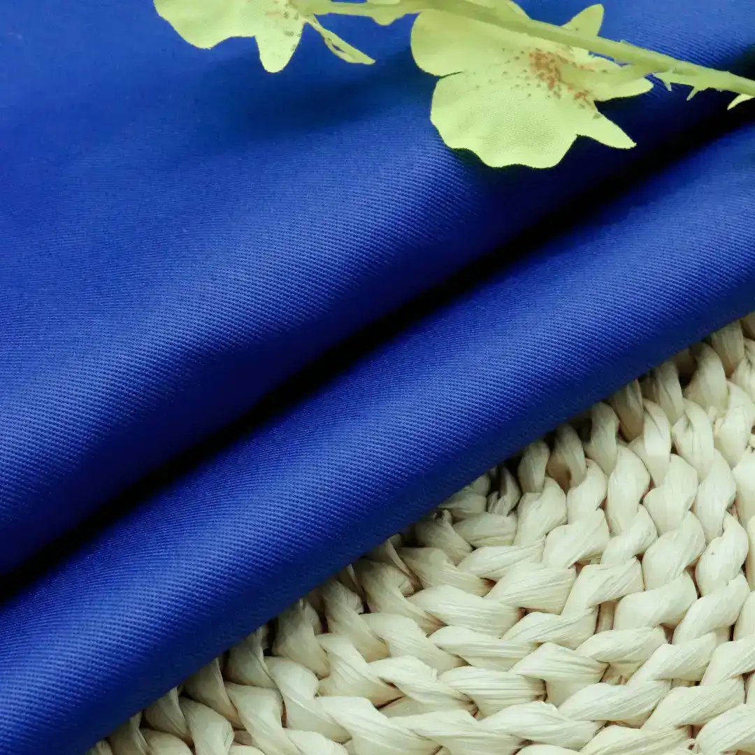 China Fabric for Pants,Blazer TC Twill Woven Blended Fabric Polyester Cotton Spandex Royal blue color buy from China wholesaler bulk order at wholesale price free worldwide shipping Alibaba