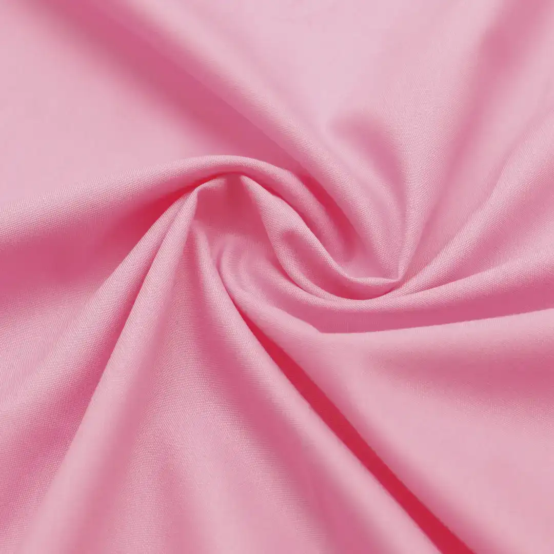 China Fabric for Shirt,Blouse,Dresses (Pullover)  Cotton Plain Natural Woven Fabric Polyester pink color buy from China wholesaler bulk order at wholesale price free worldwide shipping Alibaba