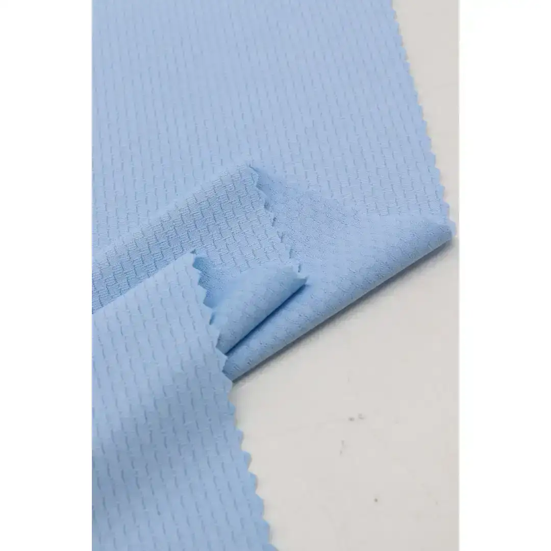 China Fabric for Tank Top,Ladies Vest  Jacquard Knit Fabric Polyester Spandex blue color buy from China wholesaler bulk order at wholesale price free worldwide shipping Alibaba