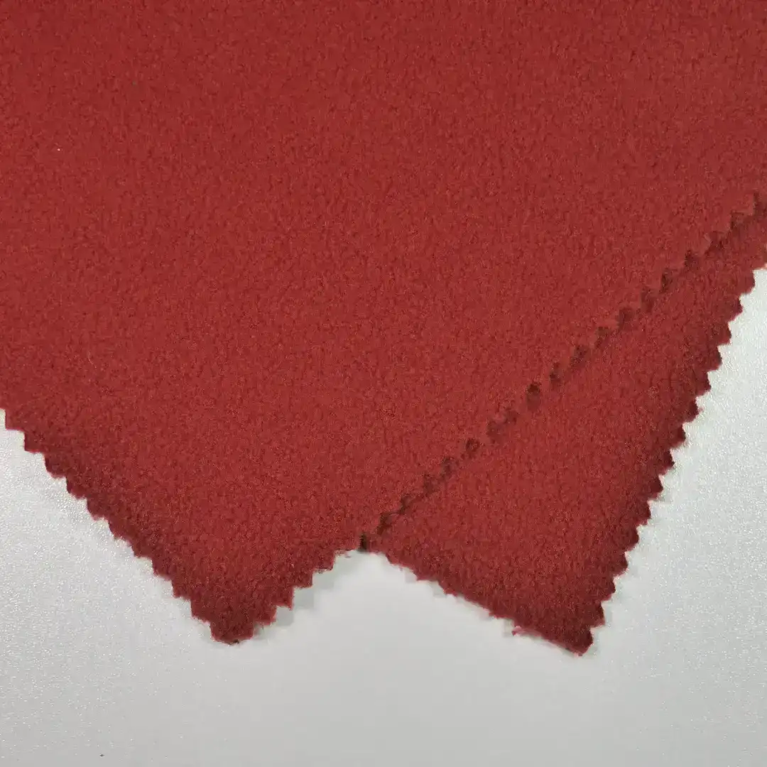 China Fabric for Jackets,Hoodie,Loungewear Polar Fleece Knit Fabric Polyester Crimson red color buy from China wholesaler bulk order at wholesale price free worldwide shipping Alibaba