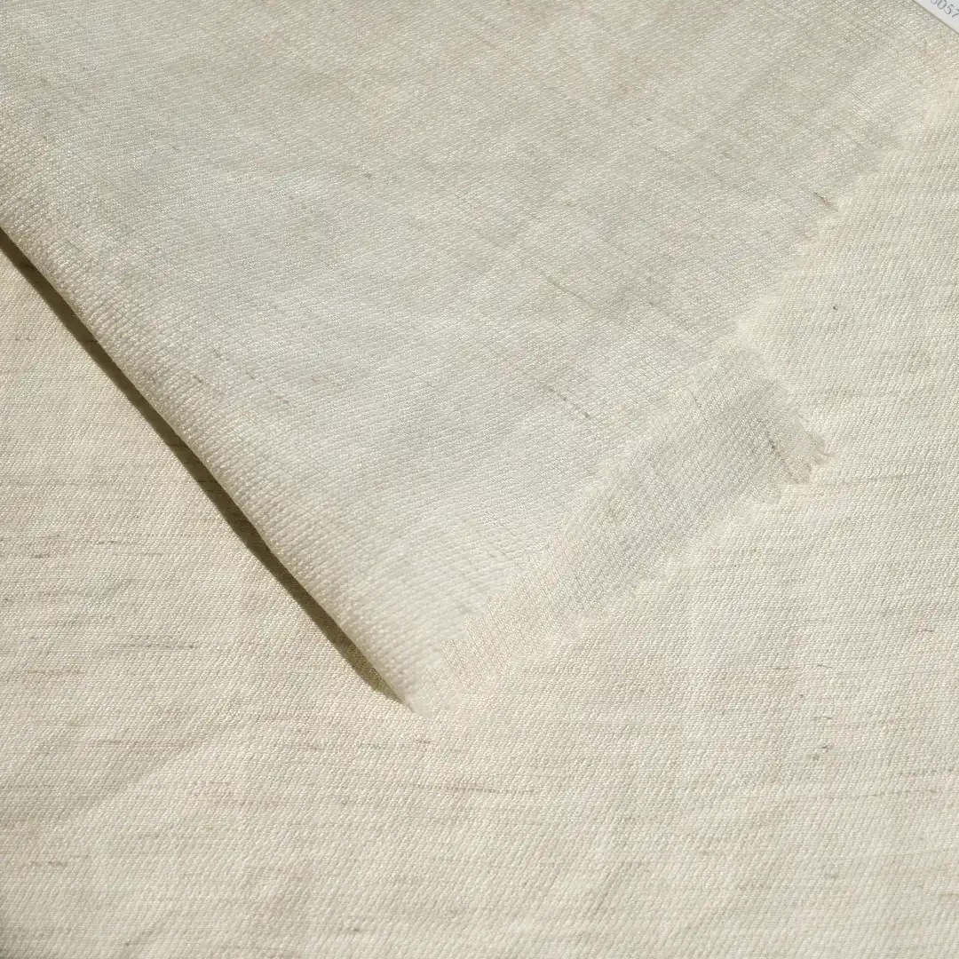 China Fabric for Shirt,Blouse,Skirt,Shirt Long Sleeve Button ,Over Shirt Cotton Plain Natural Woven Fabric Rayon Linen Nylon Milky white color buy from China wholesaler bulk order at wholesale price free worldwide shipping Alibaba