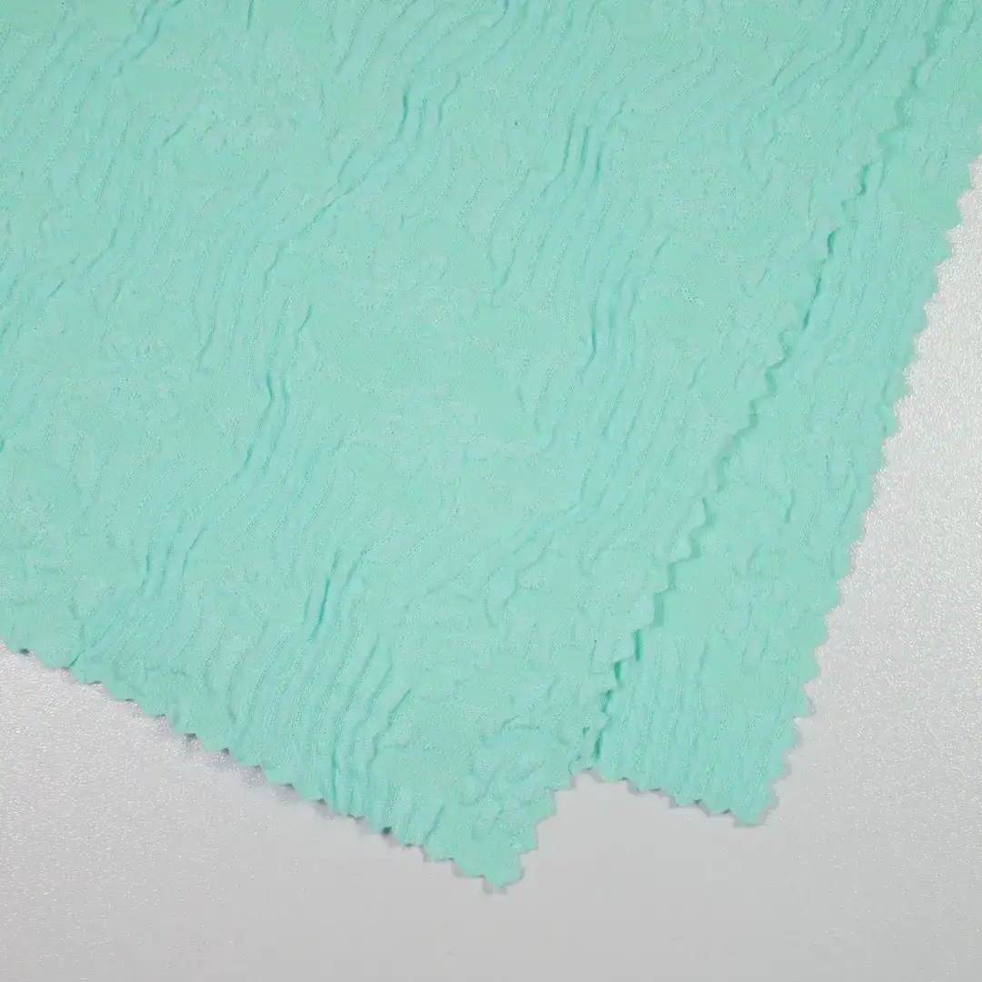 China Fabric for Blouse,Skirt Jacquard Knit Fabric Polyester Spandex blue color buy from China wholesaler bulk order at wholesale price free worldwide shipping Alibaba