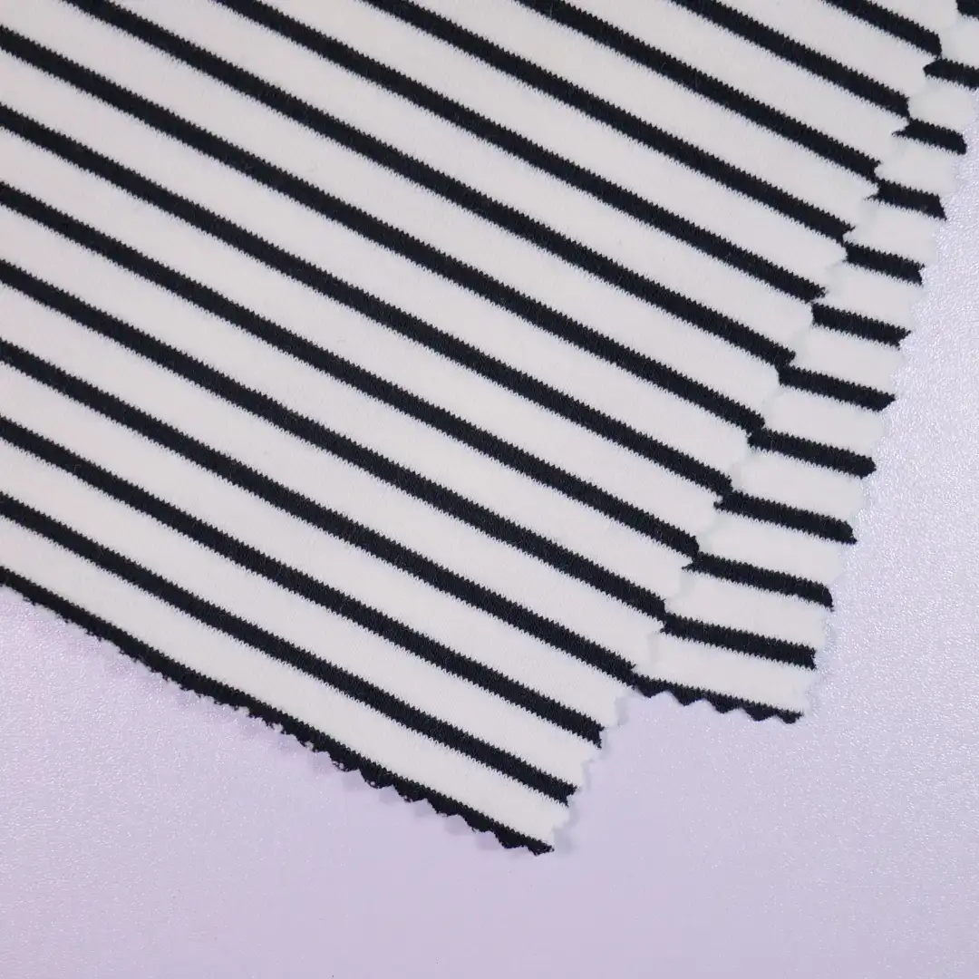 China Fabric for Hoodie,Dresses (Pullover) ,Sweatshirt Yarn-dyed fabric Knit Fabric Cotton Spandex white&black color buy from China wholesaler bulk order at wholesale price free worldwide shipping Alibaba