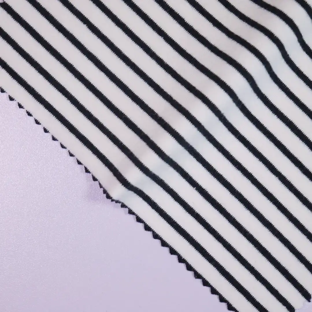 China Fabric for Hoodie,Dresses (Pullover) ,Sweatshirt Yarn-dyed fabric Knit Fabric Cotton Spandex white&black color buy from China wholesaler bulk order at wholesale price free worldwide shipping Alibaba