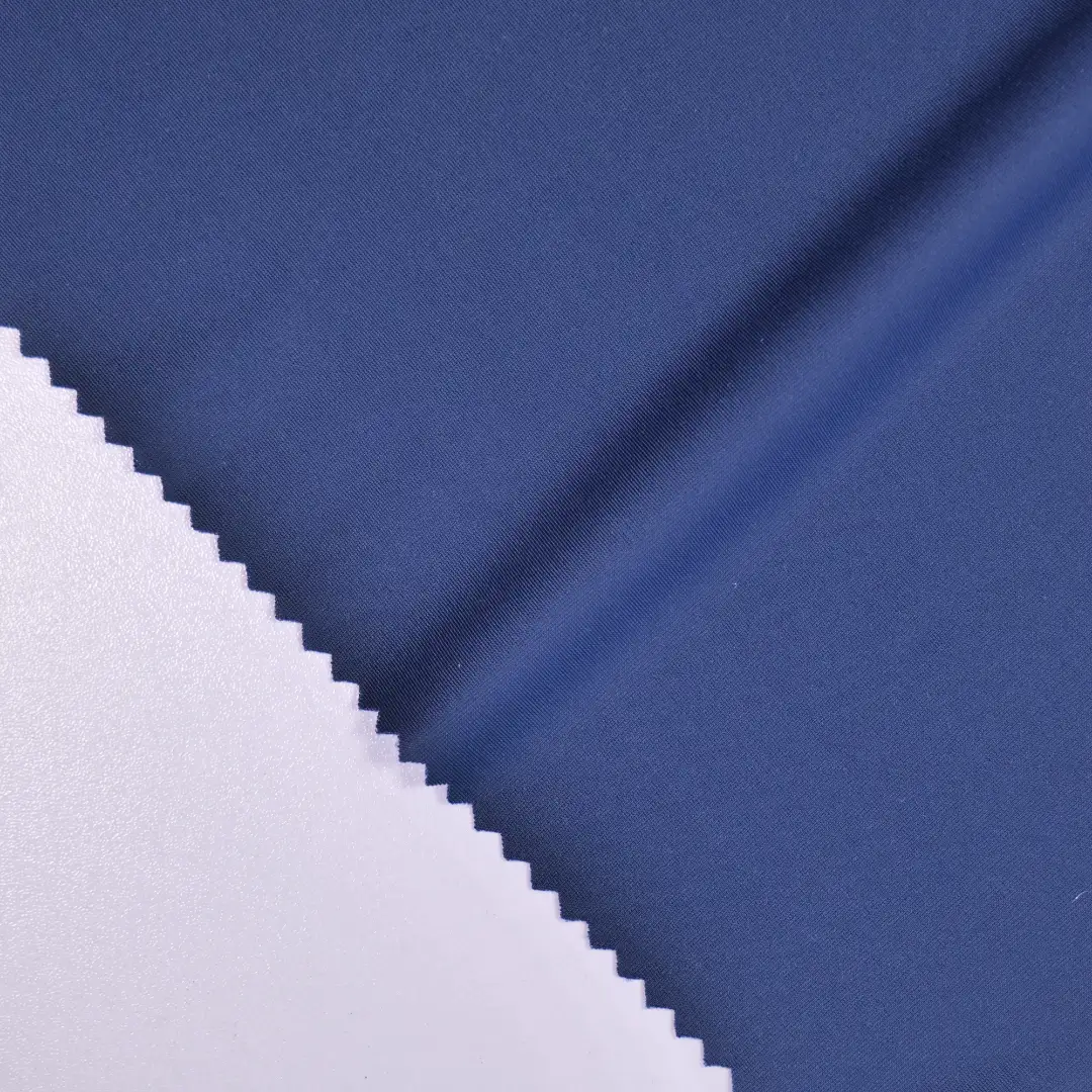 China Fabric for Jogger,Yoga Clothes,Swimsuits,Sports Bras Tricot Knit Fabric Polyester Spandex Dark blue color buy from China wholesaler bulk order at wholesale price free worldwide shipping Alibaba