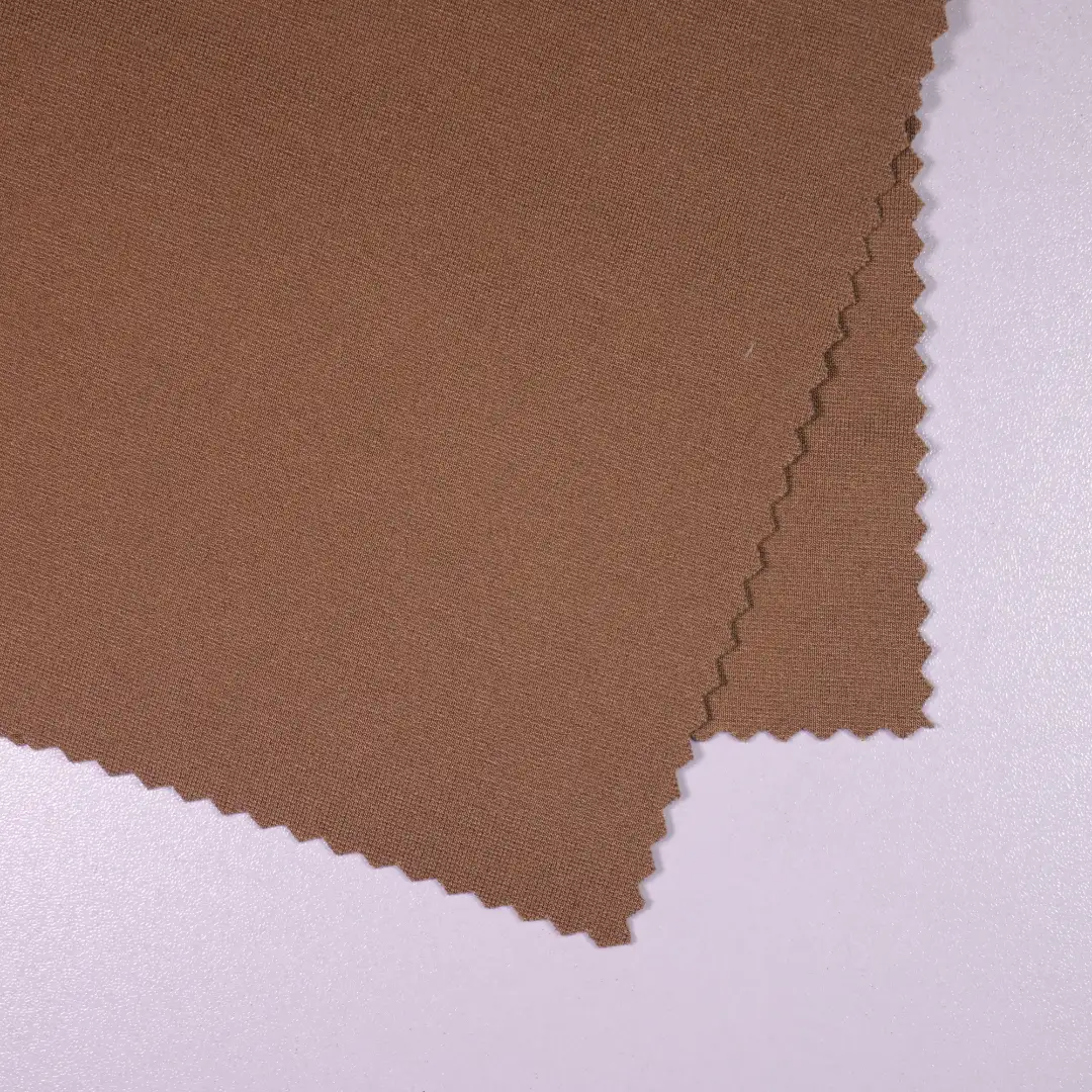 China Fabric for Jackets,Knitted Jacket ,Tracksuits Ponte Roma Knit Fabric Rayon Nylon Spandex brown color buy from China wholesaler bulk order at wholesale price free worldwide shipping Alibaba