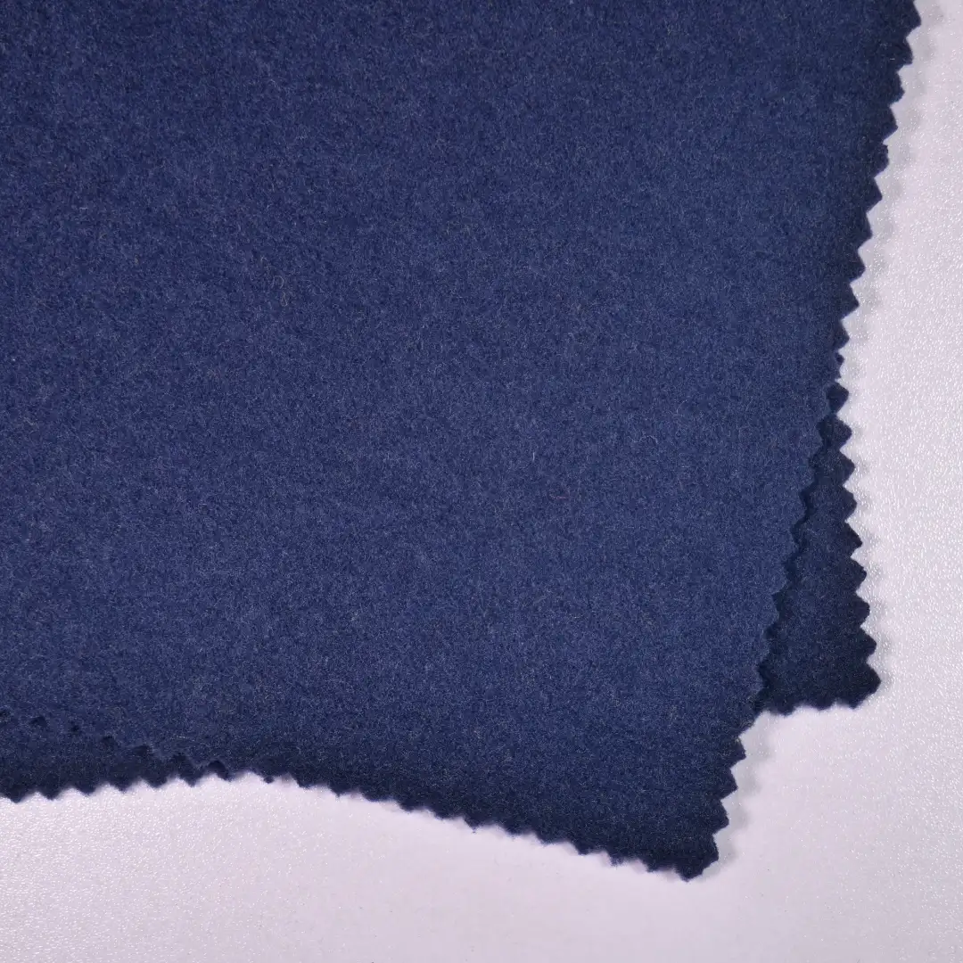 China Fabric for Trench Coat,Overcoat Fleece Knit Fabric Cotton Polyester Dark blue color buy from China wholesaler bulk order at wholesale price free worldwide shipping Alibaba