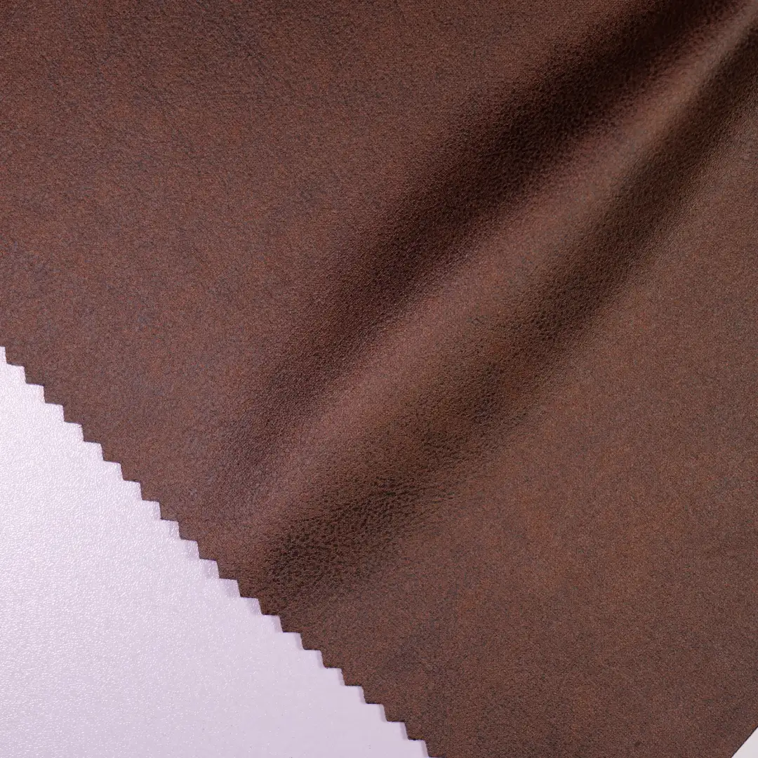 China Fabric for Jackets,Trench Coat Suede Knit Fabric Polyester Spandex brown color buy from China wholesaler bulk order at wholesale price free worldwide shipping Alibaba