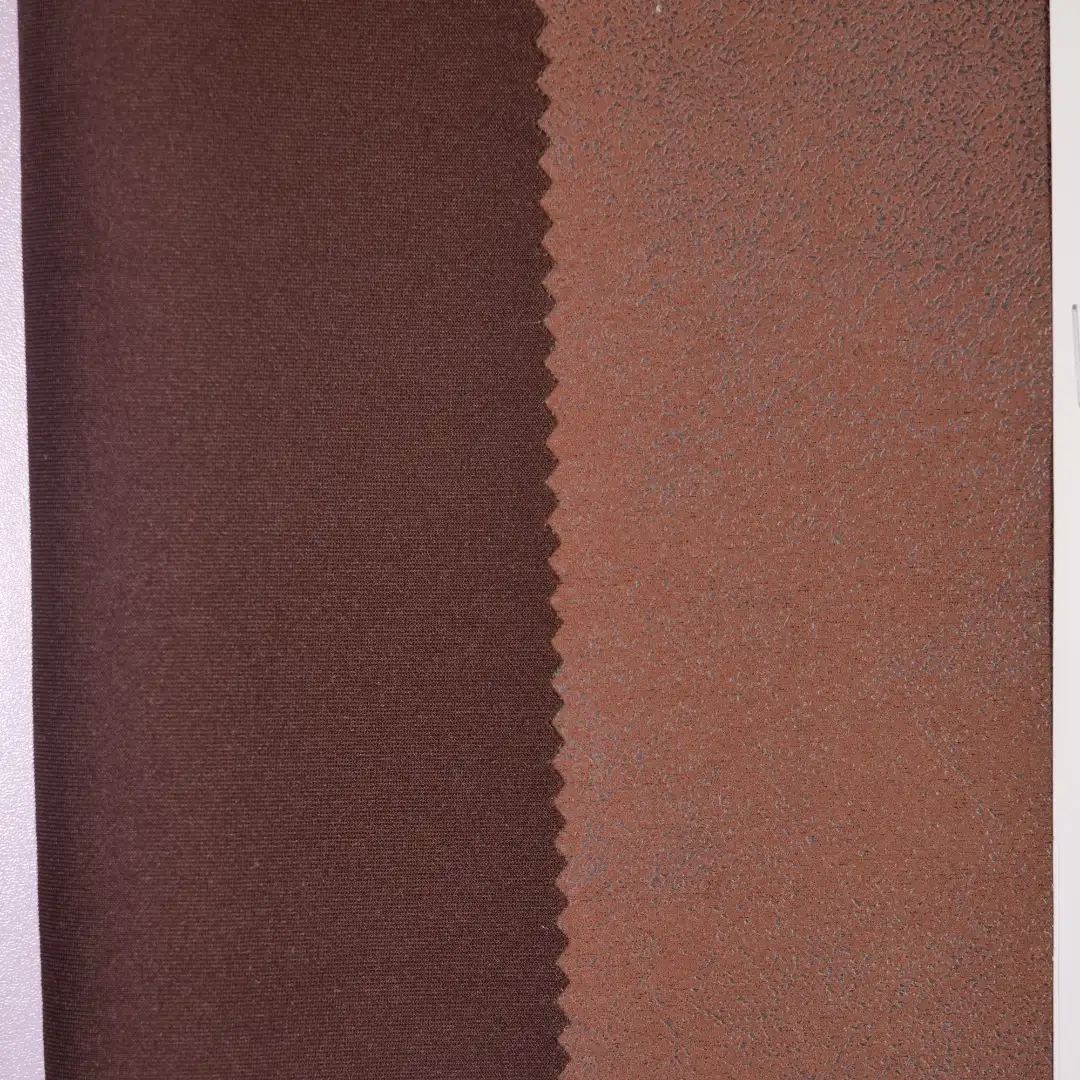 China Fabric for Jackets,Trench Coat Suede Knit Fabric Polyester Spandex brown color buy from China wholesaler bulk order at wholesale price free worldwide shipping Alibaba