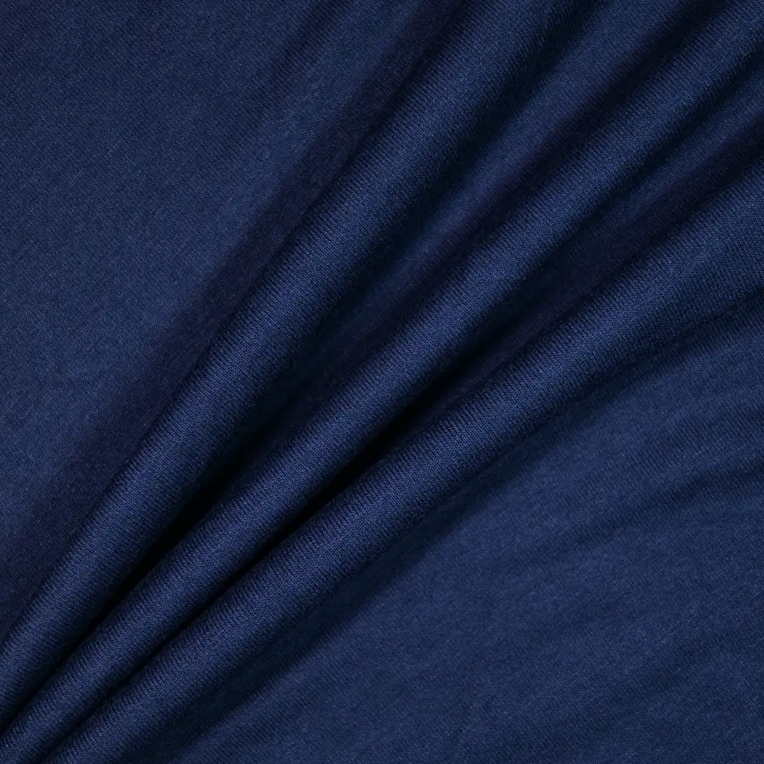 China Fabric for T-Shirt Single Jersey Knit Fabric Viscose Elastane Dark blue color buy from China wholesaler bulk order at wholesale price free worldwide shipping Alibaba