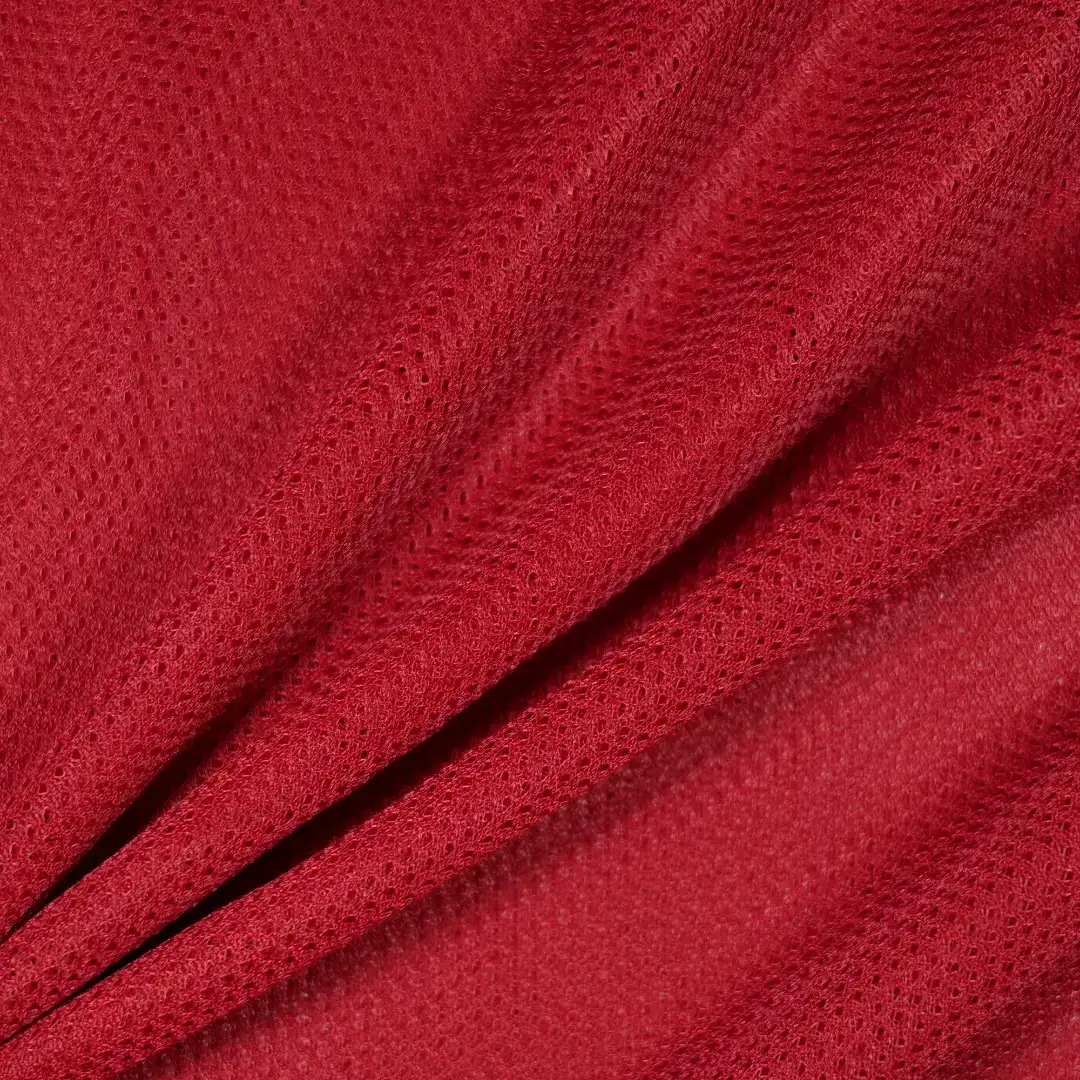 China Fabric for Interlining Mesh Knit Fabric Polyester red color buy from China wholesaler bulk order at wholesale price free worldwide shipping Alibaba