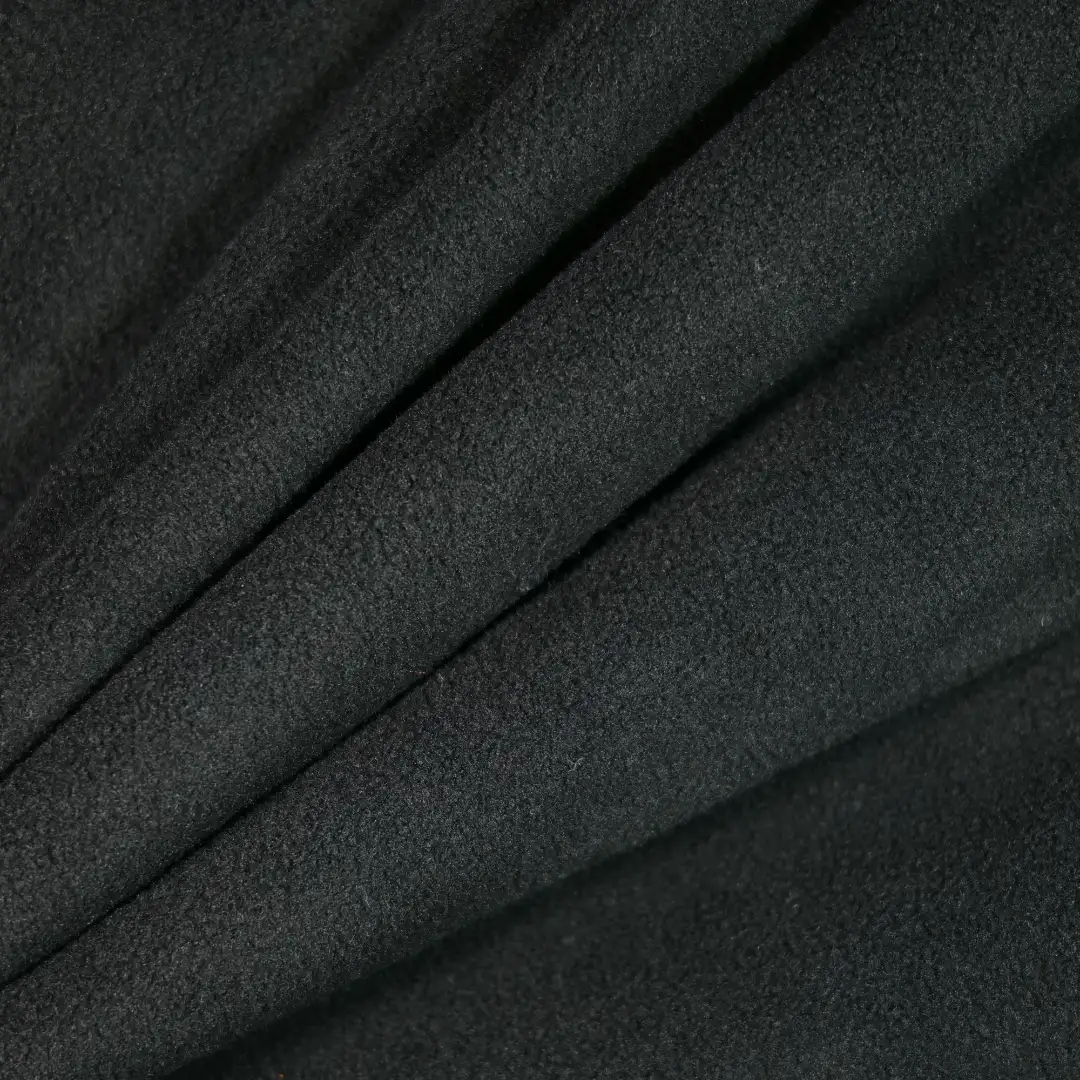 China Fabric for Jackets Polar Fleece Knit Fabric Polyester black color buy from China wholesaler bulk order at wholesale price free worldwide shipping Alibaba