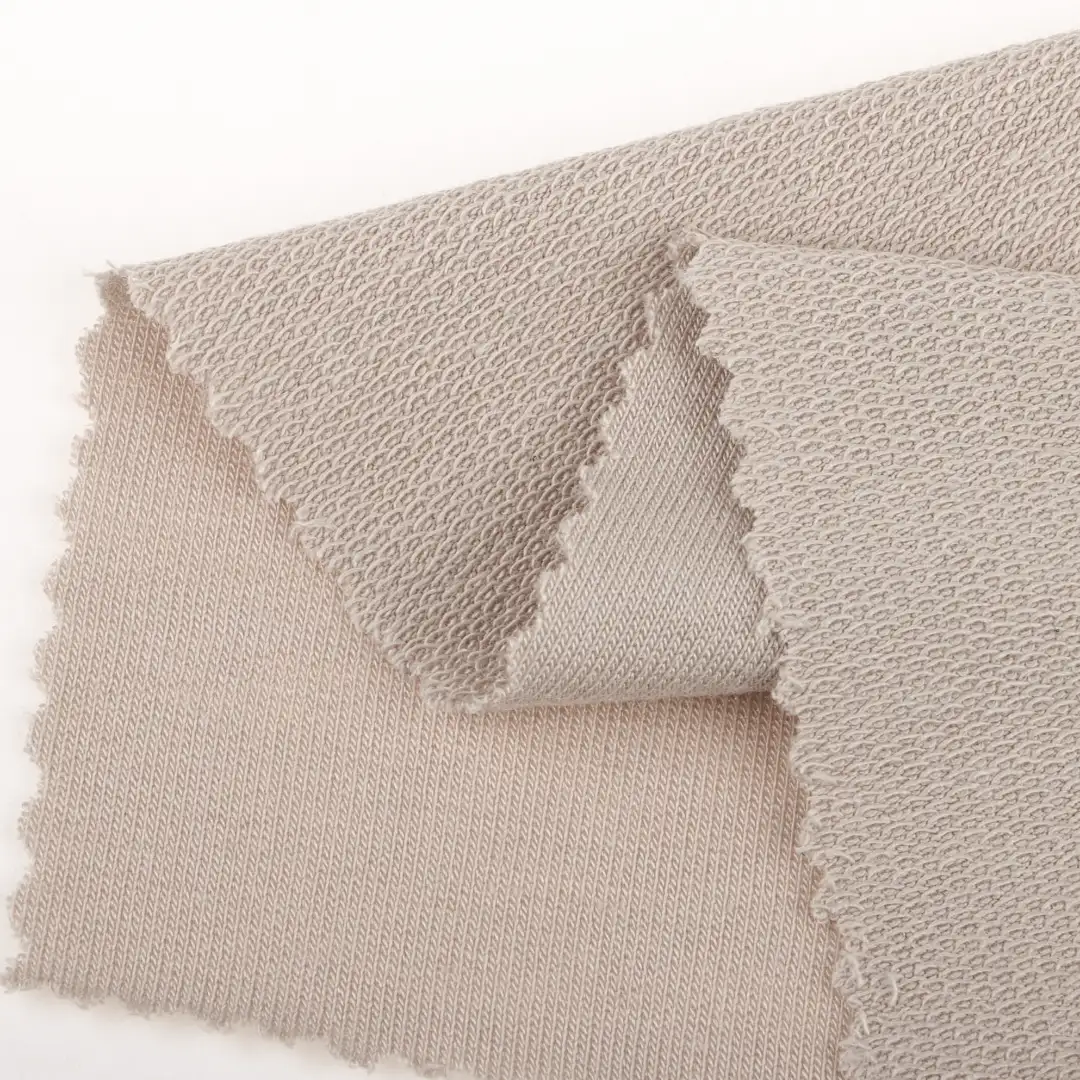 China Fabric for T-Shirt,Hoodie French Terry Knit Fabric Modal Silk Spandex oat color buy from China wholesaler bulk order at wholesale price free worldwide shipping Alibaba