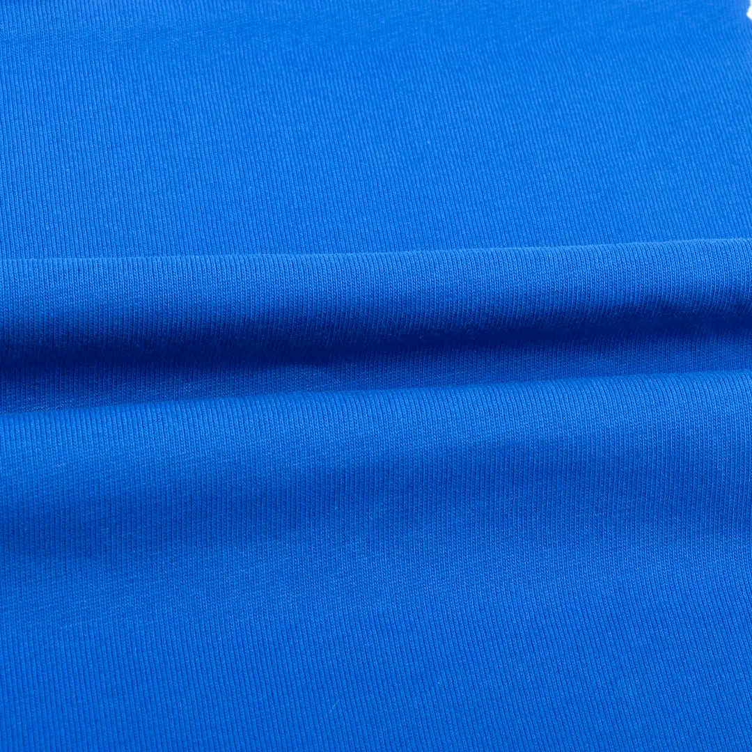 China Fabric for Pants,T-Shirt,Skirt Single Jersey Knit Fabric Cotton Blue color buy from China wholesaler bulk order at wholesale price free worldwide shipping Alibaba