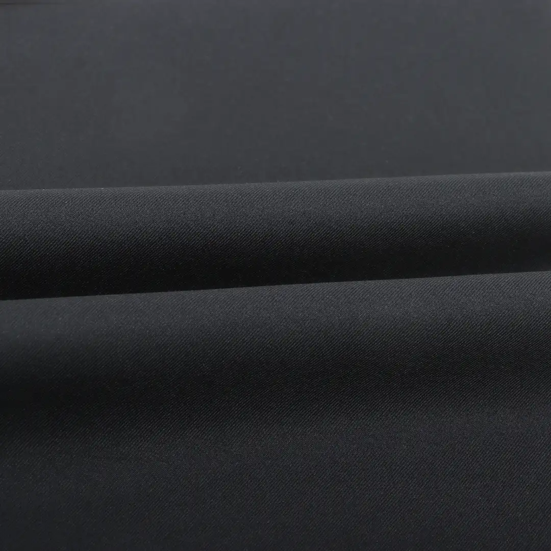 China Fabric for Pants High Stretch Yarn Fabric Synthetic Woven Fabric Polyester BLACK color buy from China wholesaler bulk order at wholesale price free worldwide shipping Alibaba