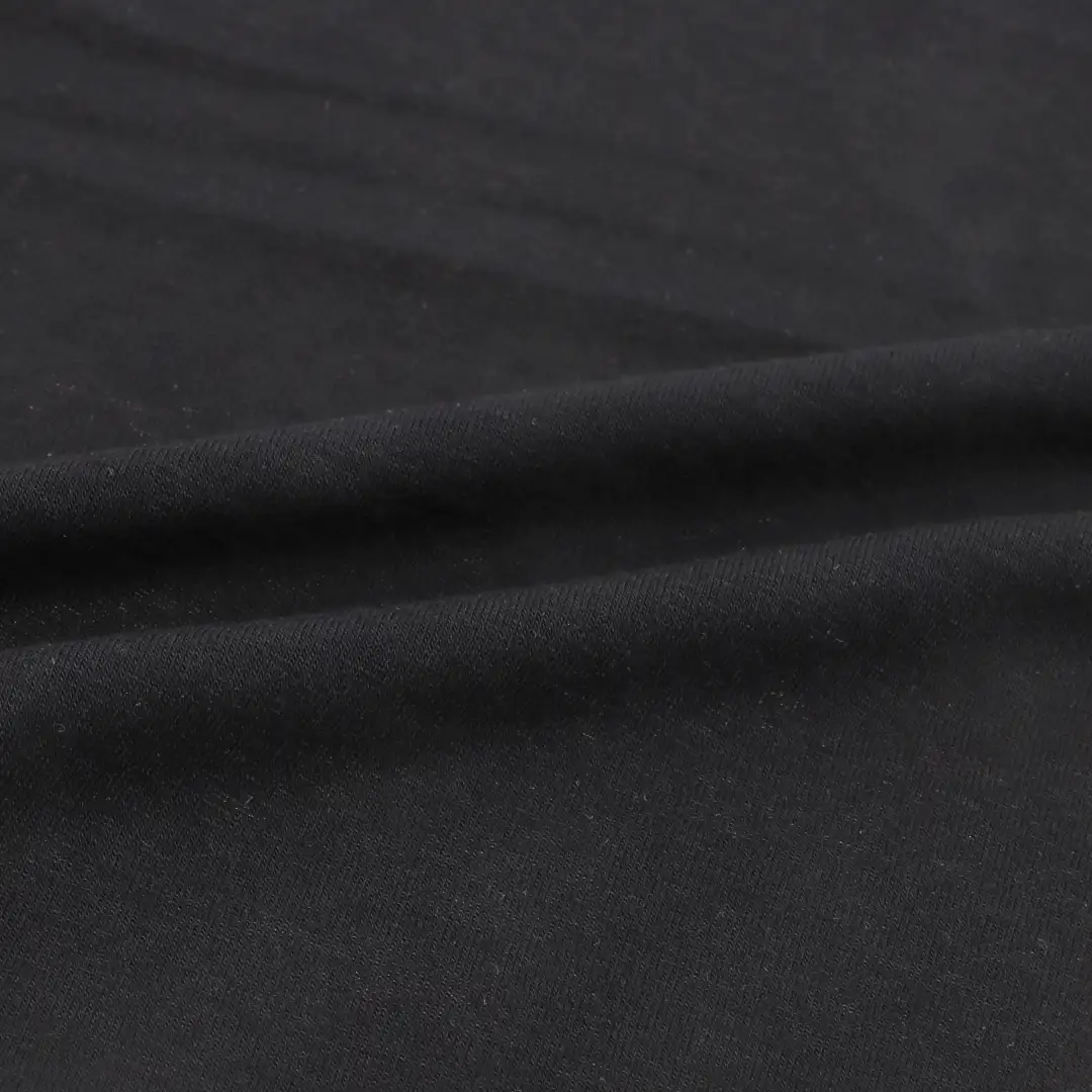 China Fabric for T-Shirt Single Jersey Knit Fabric Tencel Wool Spandex Black color buy from China wholesaler bulk order at wholesale price free worldwide shipping Alibaba