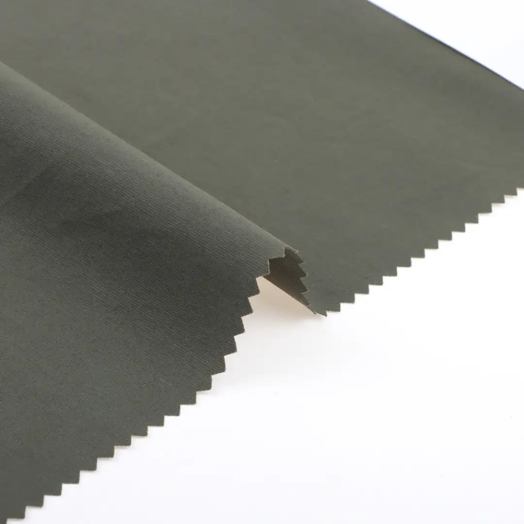 China Fabric for Jackets Nylon/Cotton Plain Woven Blended Fabric Cotton Nylon olive color buy from China wholesaler bulk order at wholesale price free worldwide shipping Alibaba