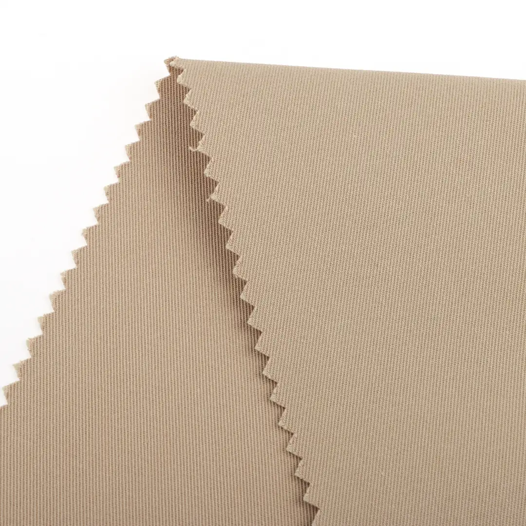 China Fabric for Pants TC Twill Woven Blended Fabric Polyester Cotton khaki color buy from China wholesaler bulk order at wholesale price free worldwide shipping Alibaba