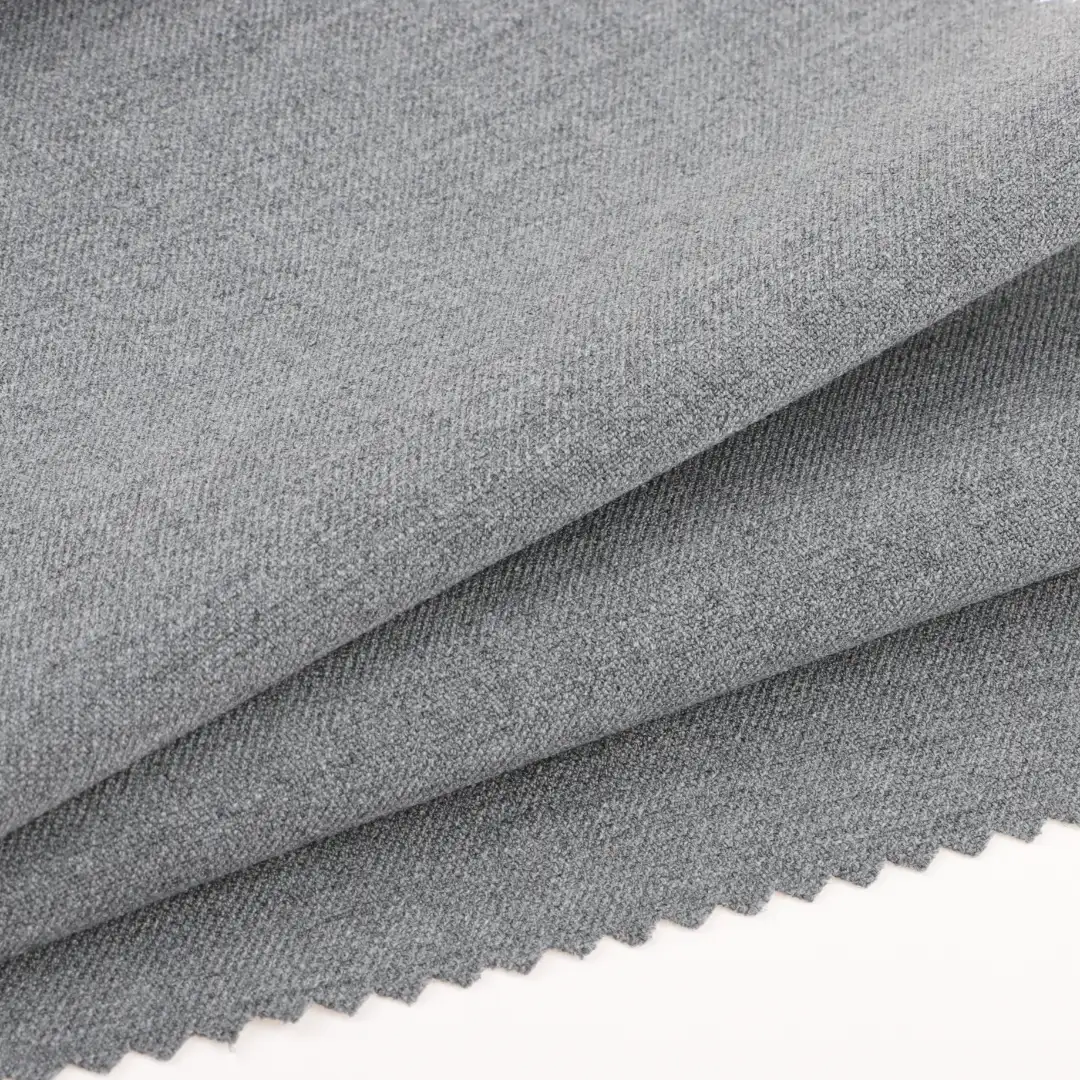 China Fabric for Pants Polyester/Rayon Plain Woven Blended Fabric Polyester Rayon Spandex Grey color buy from China wholesaler bulk order at wholesale price free worldwide shipping Alibaba