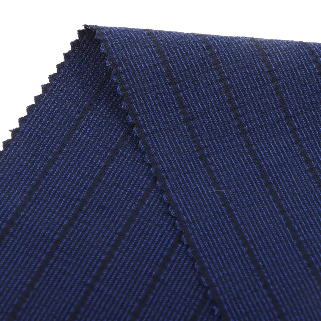 China Fabric for Pants Polyester/Rayon Plain Woven Blended Fabric Polyester Rayon Spandex Blue color buy from China wholesaler bulk order at wholesale price free worldwide shipping Alibaba