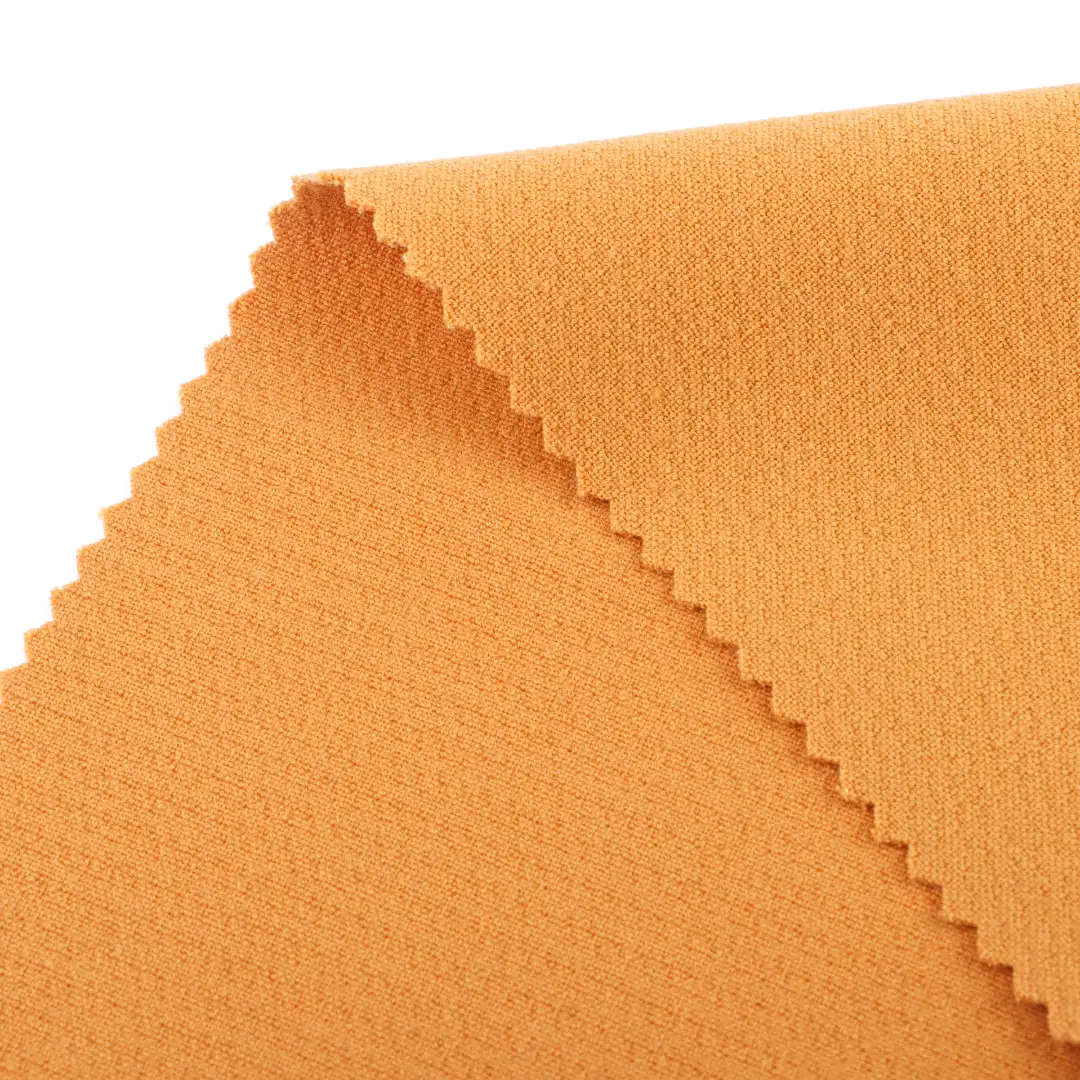 China Fabric for Pants Polyester/Rayon Plain Woven Blended Fabric Polyester Rayon Spandex Orange color buy from China wholesaler bulk order at wholesale price free worldwide shipping Alibaba