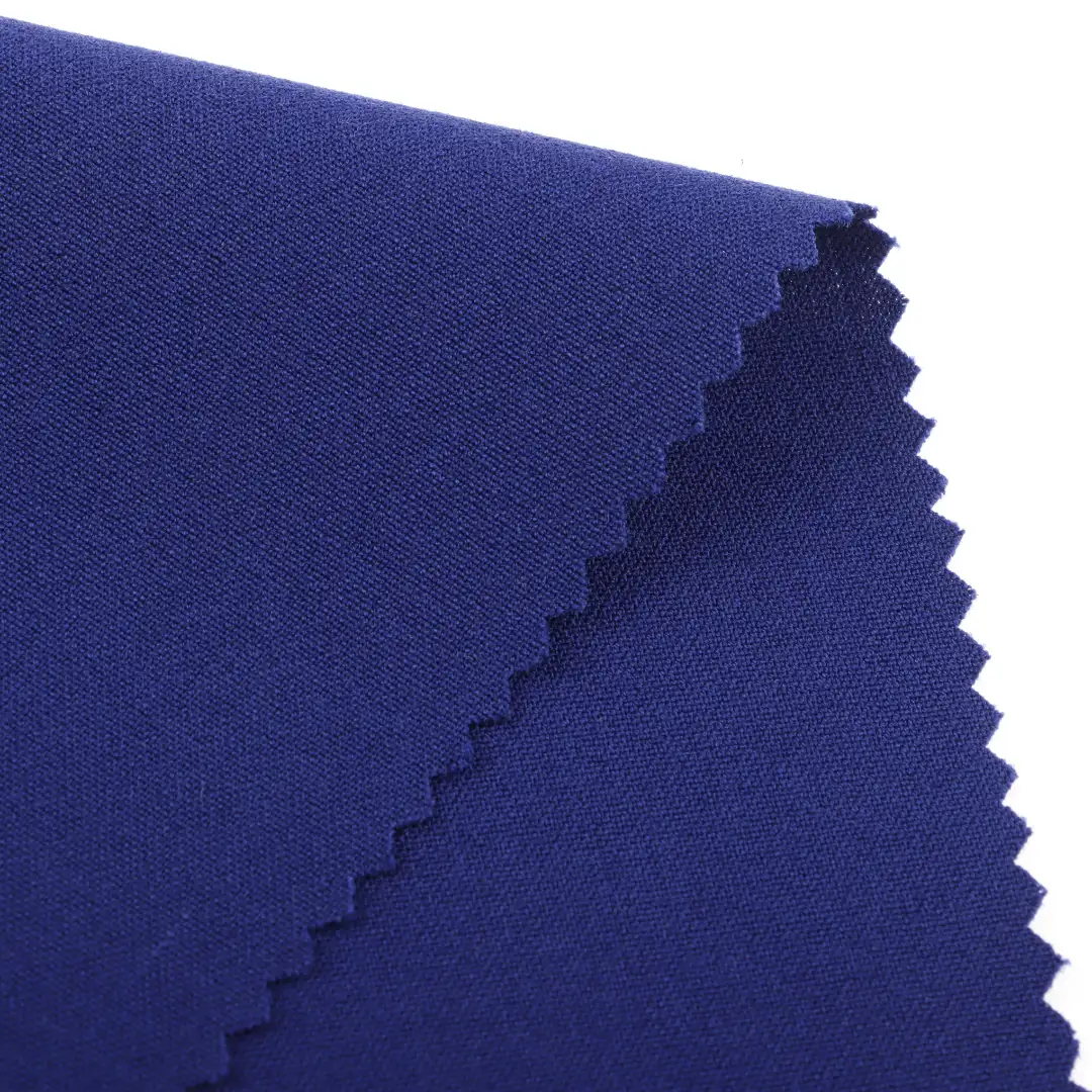 China Fabric for Pants Polyester/Rayon Plain Woven Blended Fabric Polyester Rayon Spandex Blue color buy from China wholesaler bulk order at wholesale price free worldwide shipping Alibaba