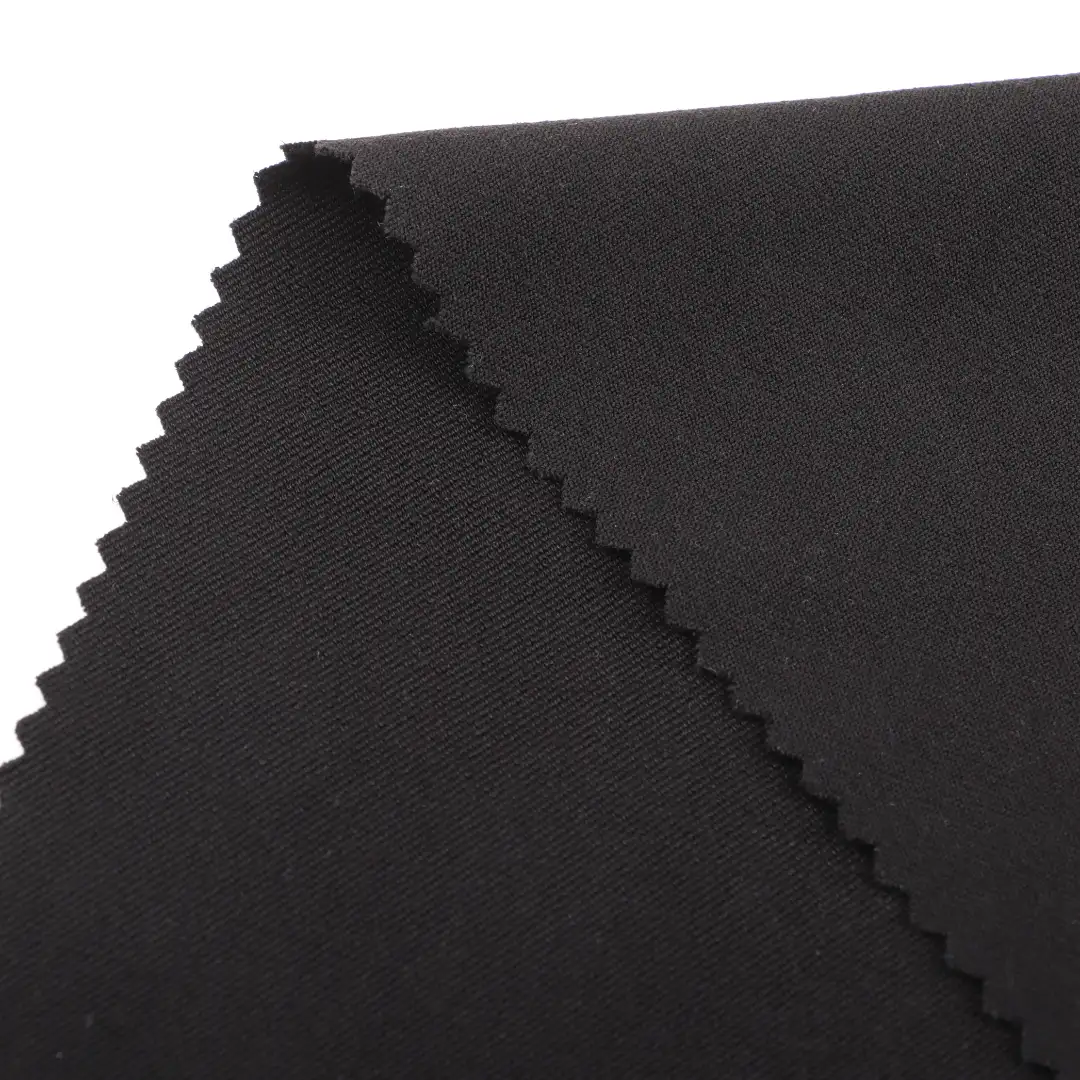 China Fabric for Pants Polyester/Rayon Twill Woven Blended Fabric Polyester Rayon Spandex Black color buy from China wholesaler bulk order at wholesale price free worldwide shipping Alibaba