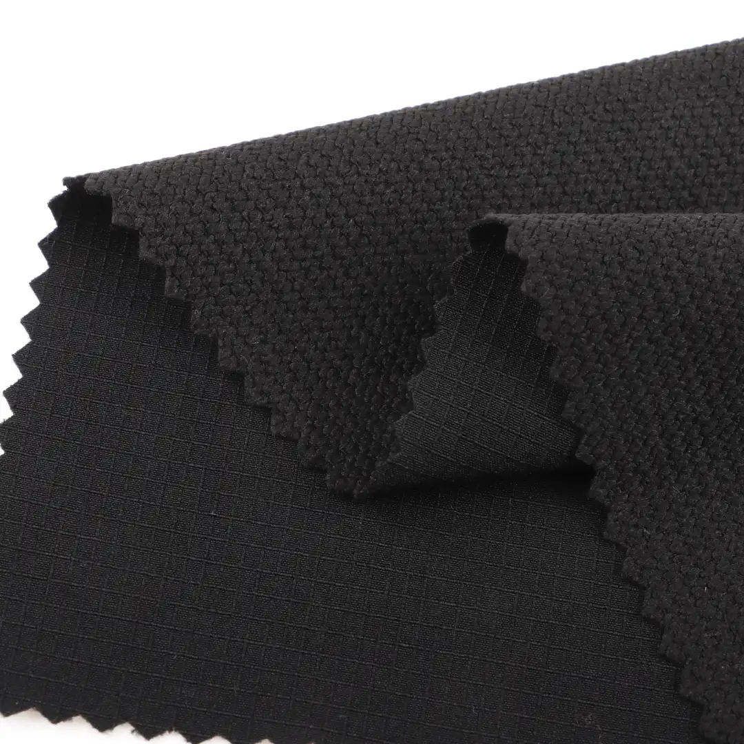 China Fabric for Pants Polyester Mountaineering Fabric Synthetic Woven Fabric Polyester Spandex BLACK color buy from China wholesaler bulk order at wholesale price free worldwide shipping Alibaba