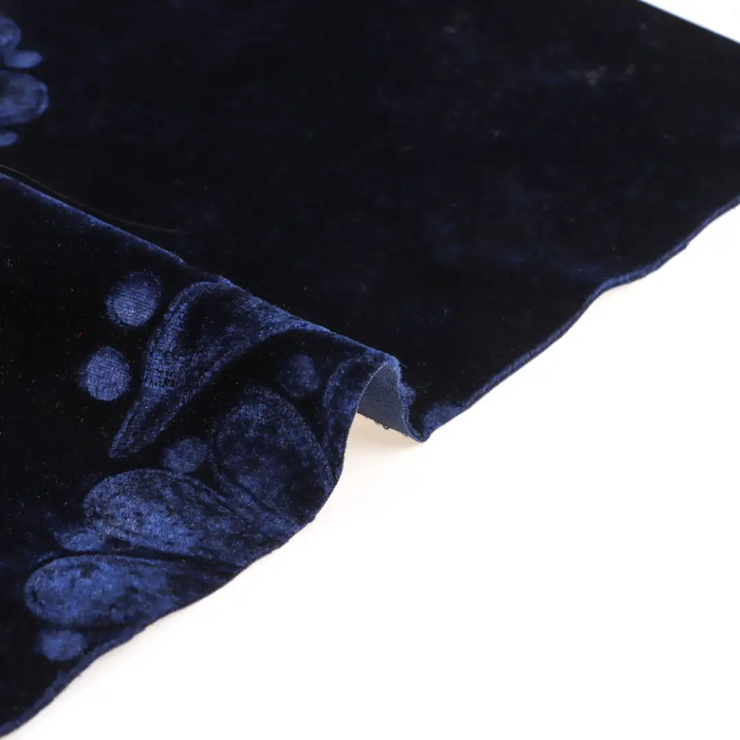 China Fabric for Skirt Velvet Knit Fabric Polyester Spandex Blue color buy from China wholesaler bulk order at wholesale price free worldwide shipping Alibaba