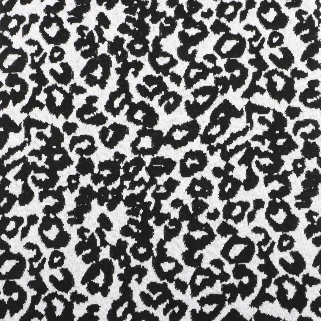 China Fabric for Blouse,Skirt Weft Jacquard Knit Fabric Polyester Rayon Spandex Black and White color buy from China wholesaler bulk order at wholesale price free worldwide shipping Alibaba