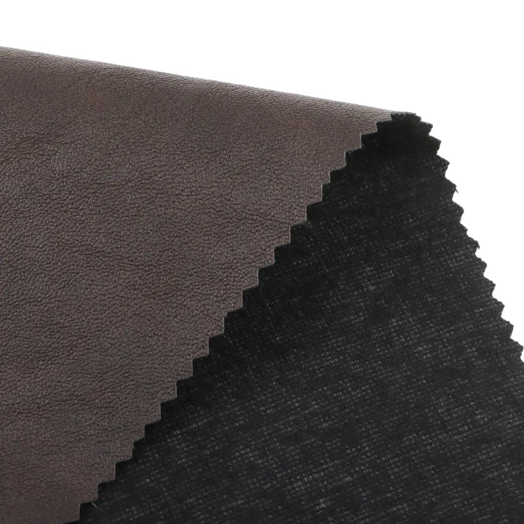 China Fabric for Jackets PU Woven Blended Fabric PU brown color buy from China wholesaler bulk order at wholesale price free worldwide shipping Alibaba