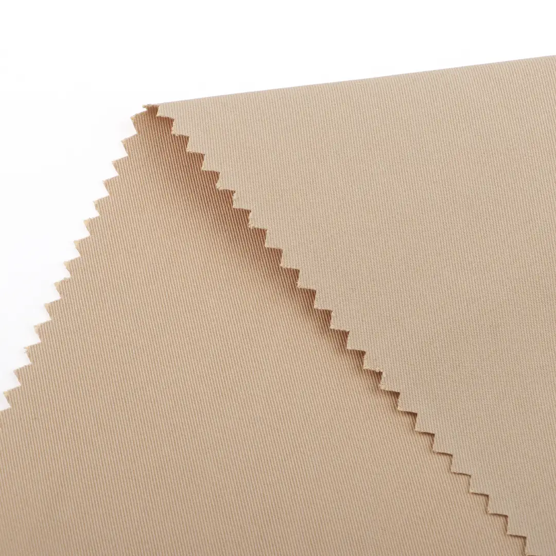 China Fabric for Jackets TC Twill Woven Blended Fabric Cotton Polyester khaki color buy from China wholesaler bulk order at wholesale price free worldwide shipping Alibaba