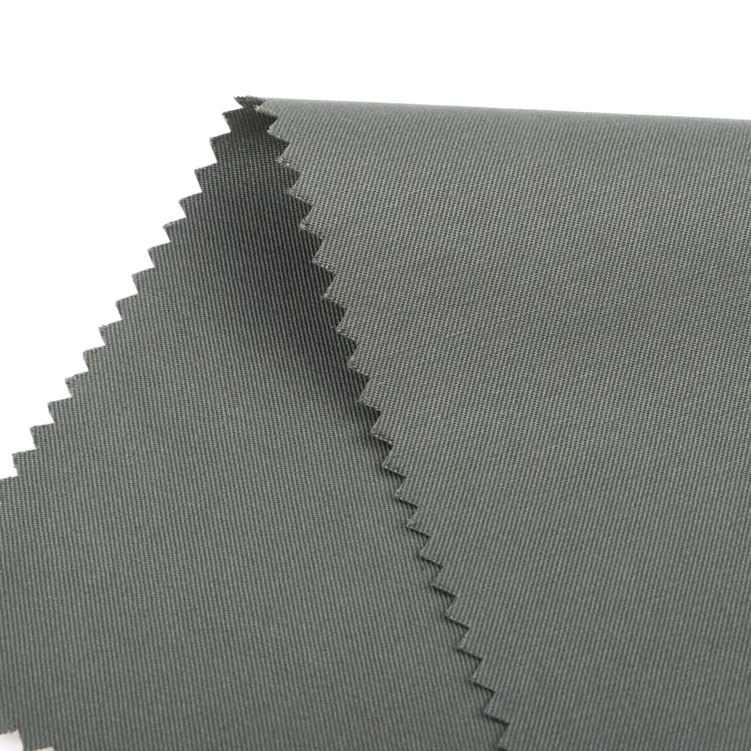 China Fabric for Pants CVC Twill Woven Blended Fabric Cotton Polyester green color buy from China wholesaler bulk order at wholesale price free worldwide shipping Alibaba