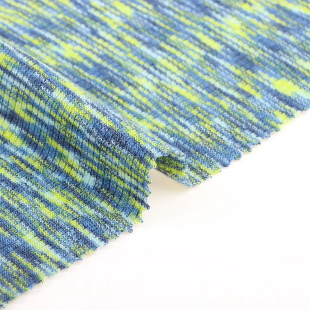 China Fabric for Pants,T-Shirt Hacci Knit Fabric Polyester Rayon Spandex Melange color buy from China wholesaler bulk order at wholesale price free worldwide shipping Alibaba