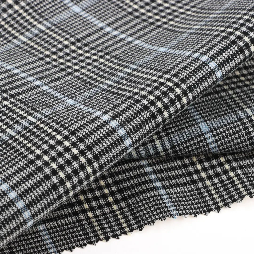 China Fabric for Pants Polyester/Rayon Plain Woven Blended Fabric Polyester Rayon Spandex check color buy from China wholesaler bulk order at wholesale price free worldwide shipping Alibaba