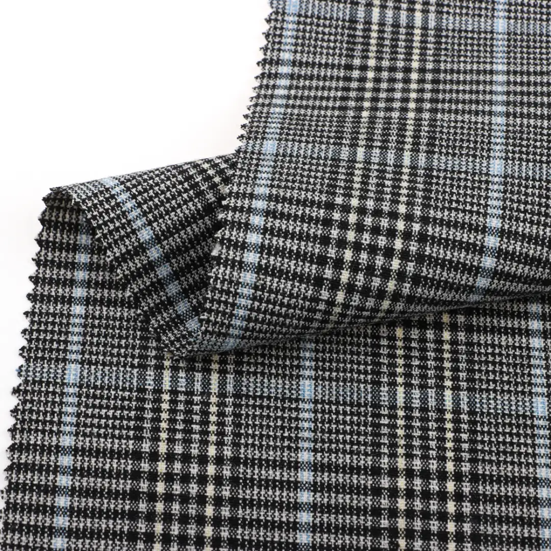 China Fabric for Pants Polyester/Rayon Plain Woven Blended Fabric Polyester Rayon Spandex check color buy from China wholesaler bulk order at wholesale price free worldwide shipping Alibaba