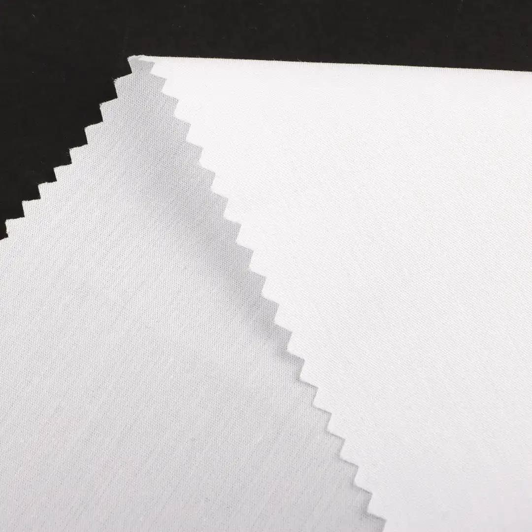 China Fabric for Shirt Nylon/Cotton Plain Woven Blended Fabric Cotton Nylon Spandex WHITE color buy from China wholesaler bulk order at wholesale price free worldwide shipping Alibaba