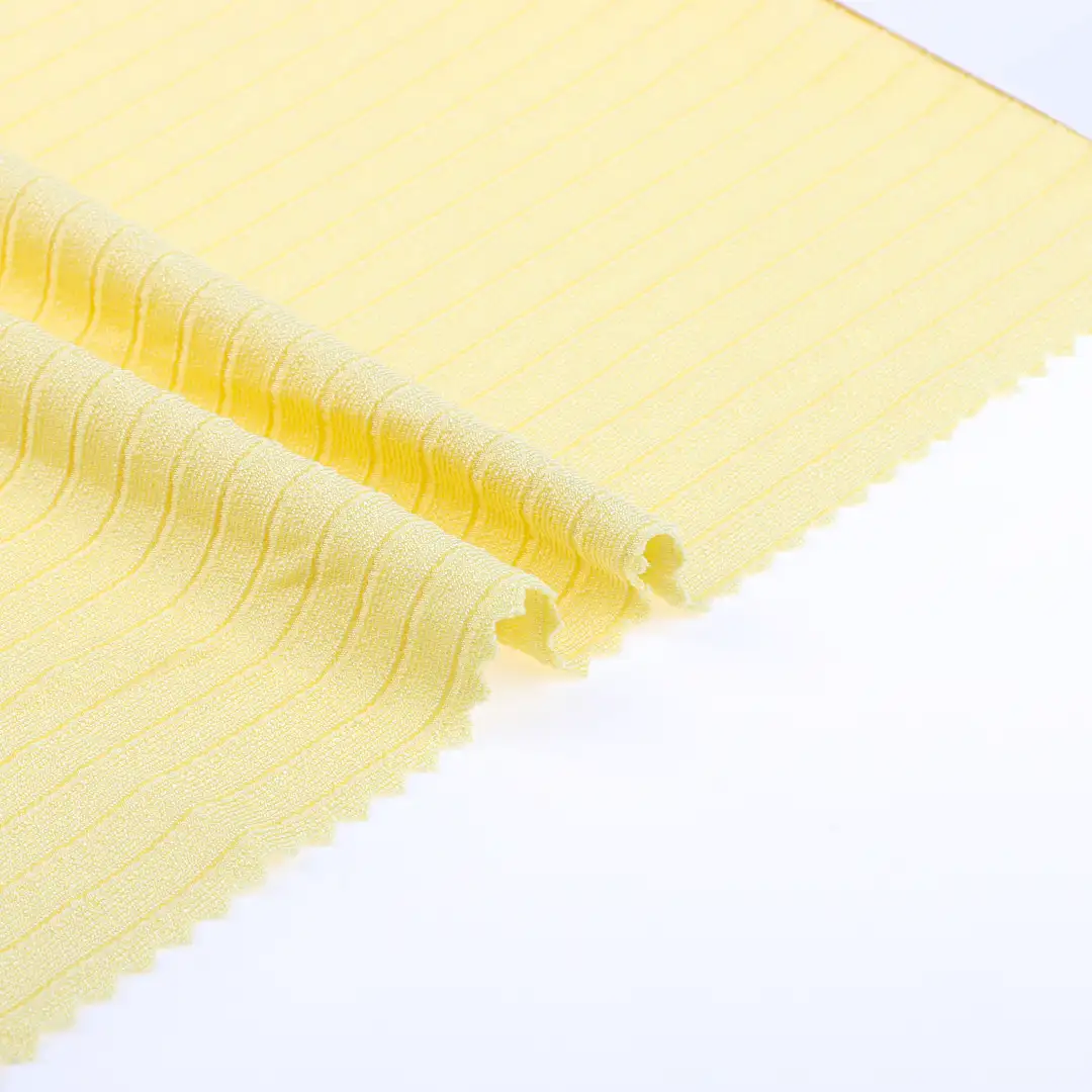 China Fabric for T-Shirt,Shorts Rib Knit Fabric Polyester Spandex Yellow color buy from China wholesaler bulk order at wholesale price free worldwide shipping Alibaba