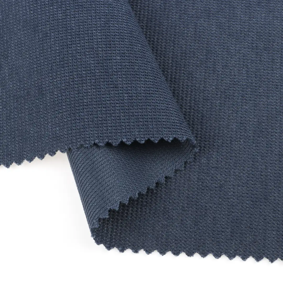 China Fabric for T-Shirt,Shorts Rib Knit Fabric Polyester Cotton Blue color buy from China wholesaler bulk order at wholesale price free worldwide shipping Alibaba