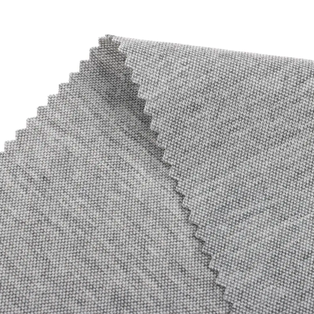 China Fabric for T-Shirt,Shorts Pique Knit Fabric Polyester Viscose Elastane Grey color buy from China wholesaler bulk order at wholesale price free worldwide shipping Alibaba
