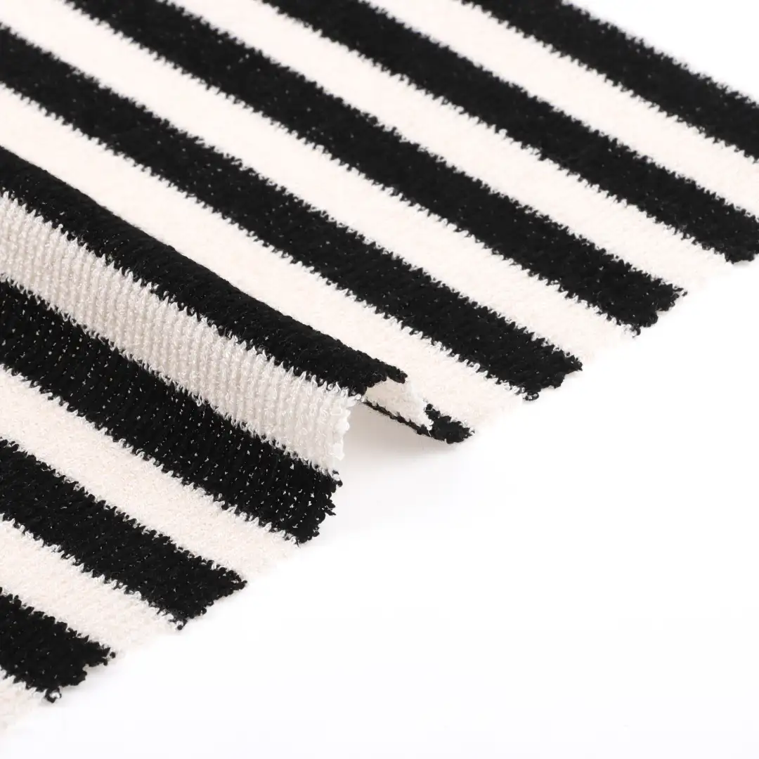 China Fabric for T-Shirt,Shorts Weft Jacquard Knit Fabric Rayon Polyester Spandex stripe color buy from China wholesaler bulk order at wholesale price free worldwide shipping Alibaba