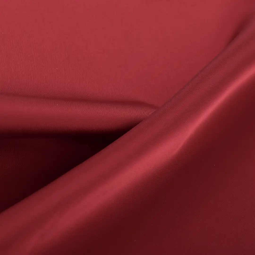 China Fabric for Pants Polyester Satin Synthetic Woven Fabric Polyester burgundy color buy from China wholesaler bulk order at wholesale price free worldwide shipping Alibaba