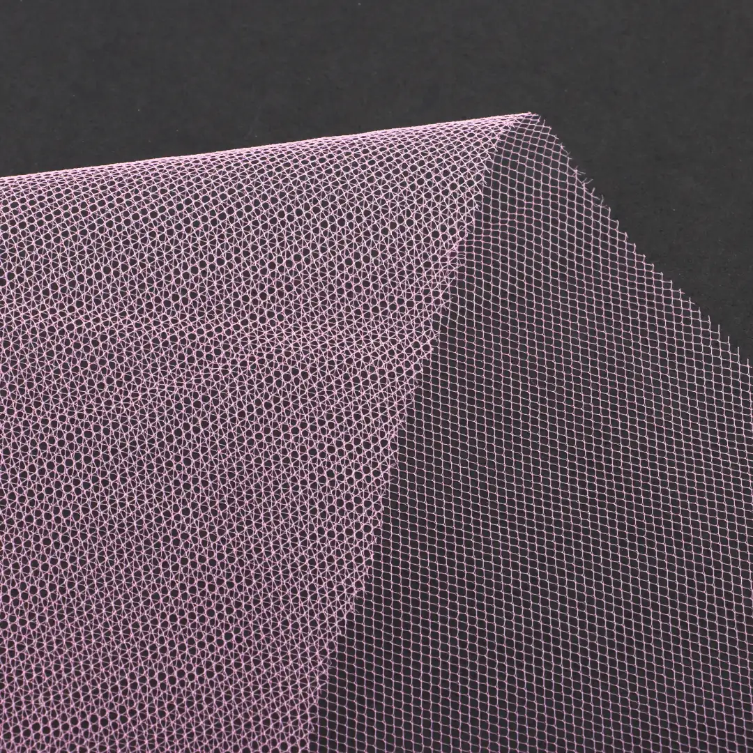 China Fabric for Skirt Mesh Knit Fabric Polyester Pink color buy from China wholesaler bulk order at wholesale price free worldwide shipping Alibaba