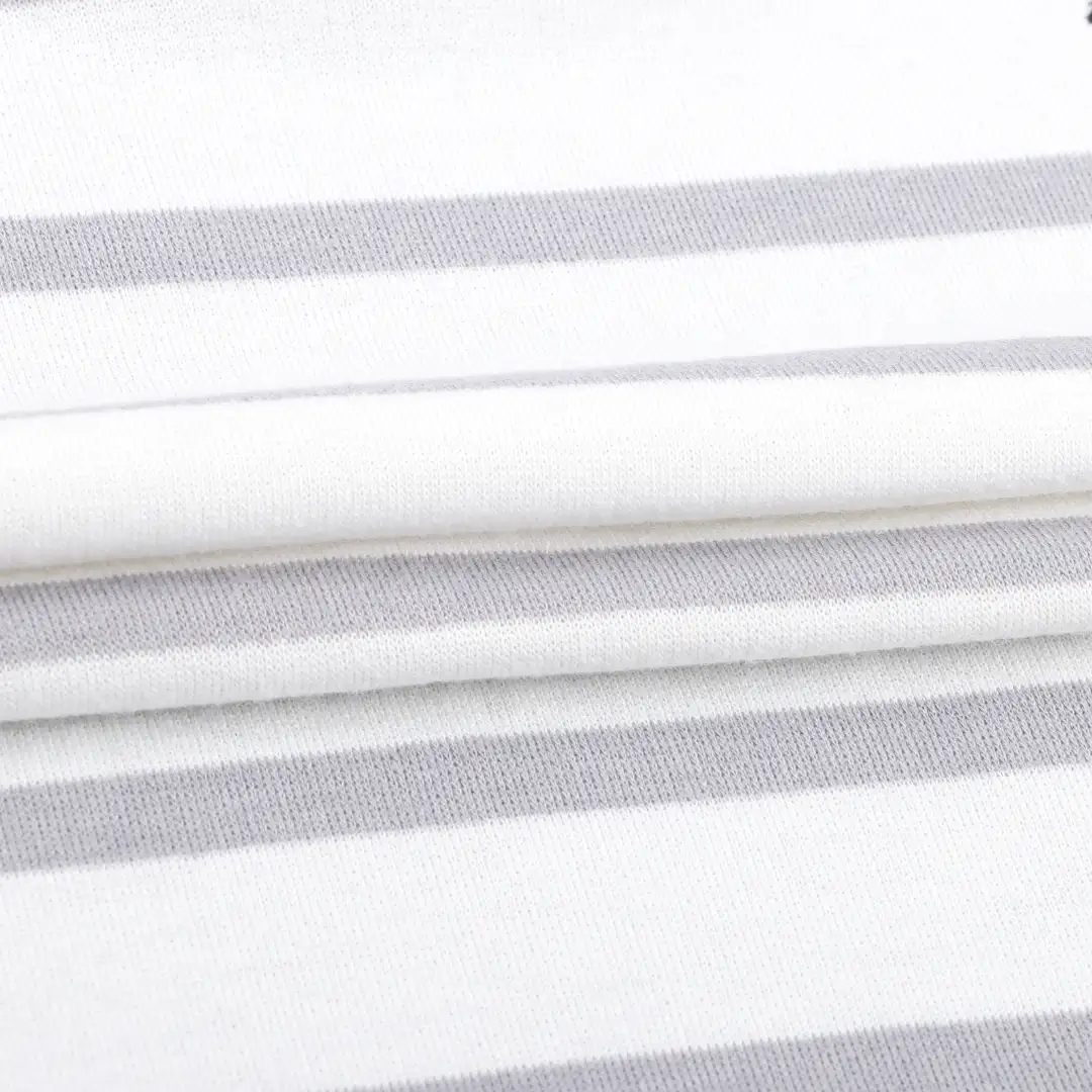China Fabric for T-Shirt,Shorts French Terry Knit Fabric Polyester Rayon Spandex White and grey color buy from China wholesaler bulk order at wholesale price free worldwide shipping Alibaba